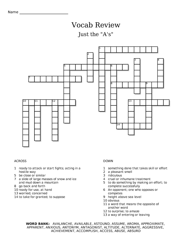 free crossword puzzle makers